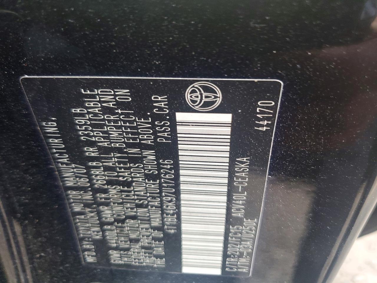 2007 TOYOTA CAMRY