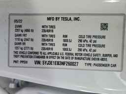 2022 TESLA MODEL 3
