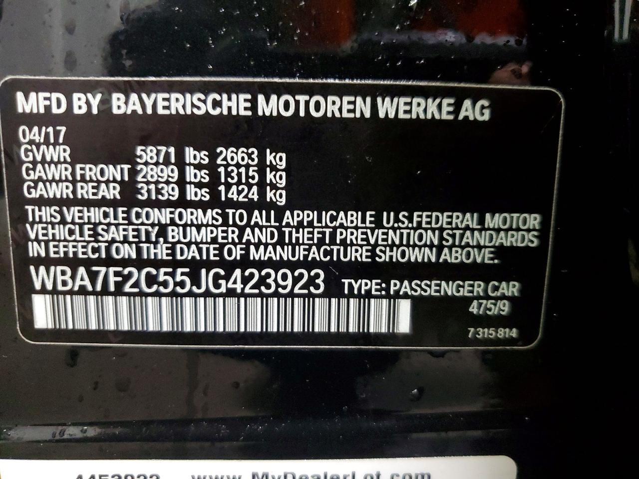2018 BMW 7 series