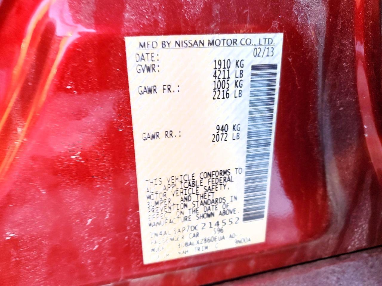 2013 NISSAN ALTIMA