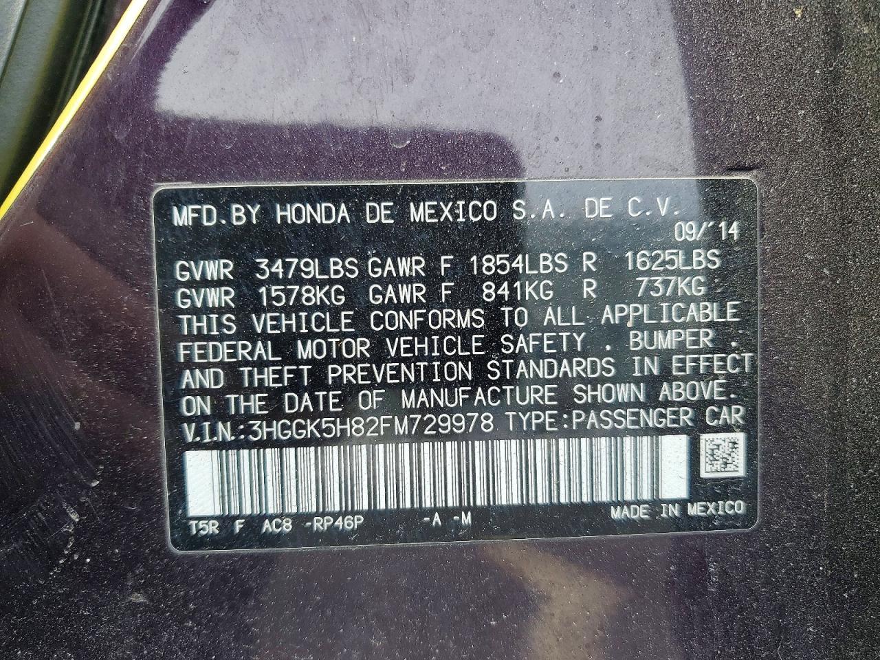 2015 HONDA FIT