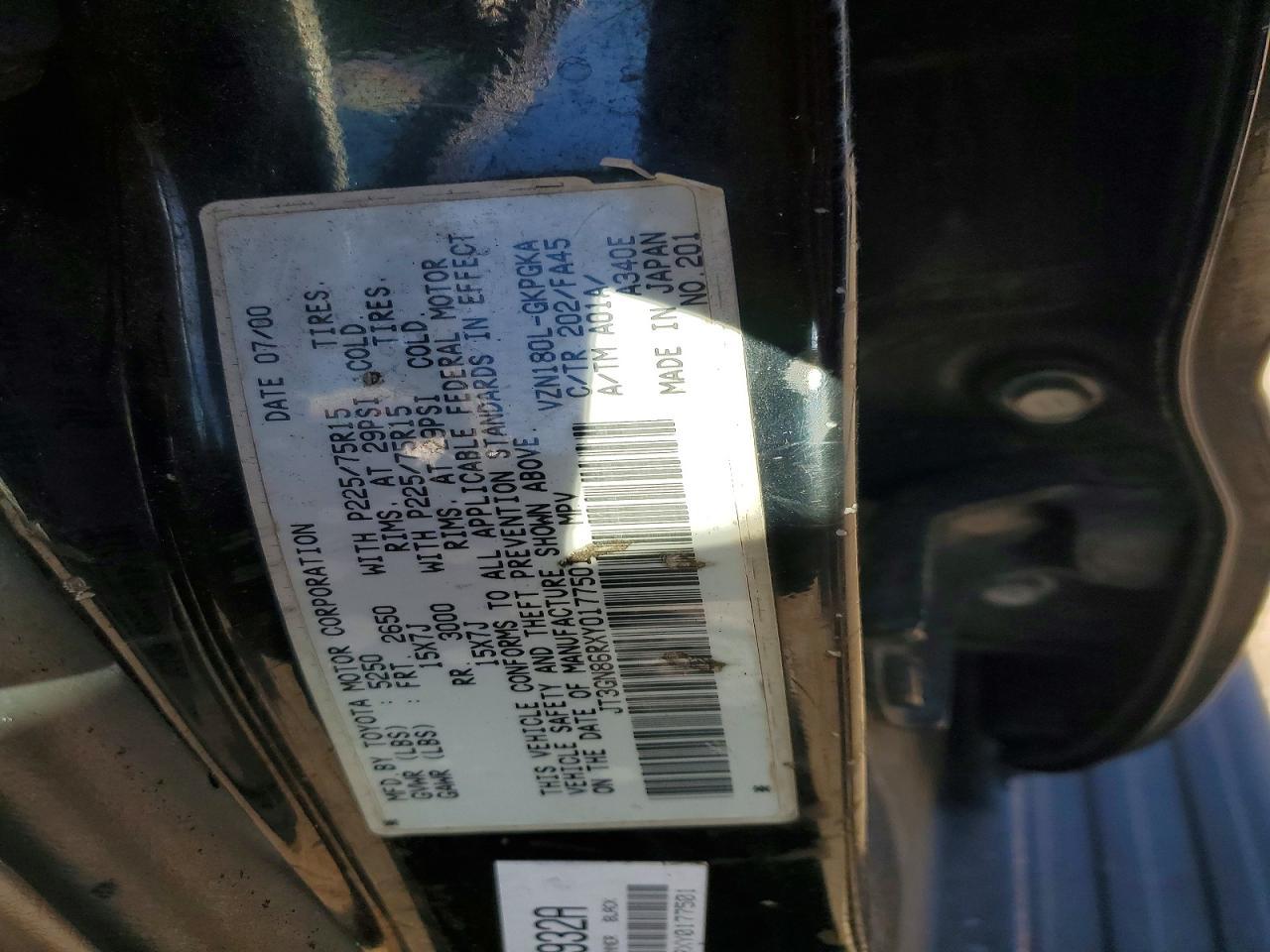 2000 TOYOTA 4Runner