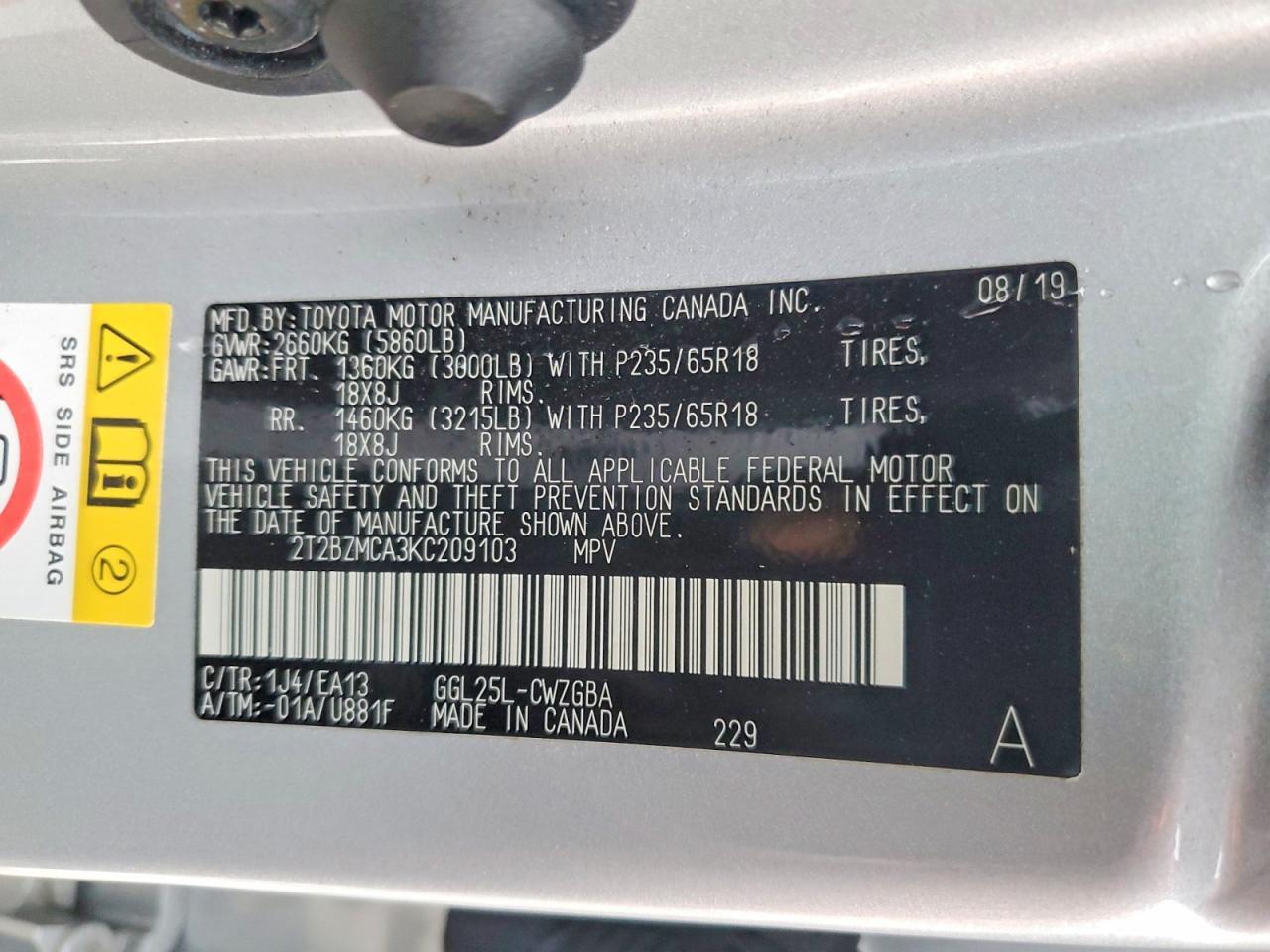 2019 LEXUS RX 350