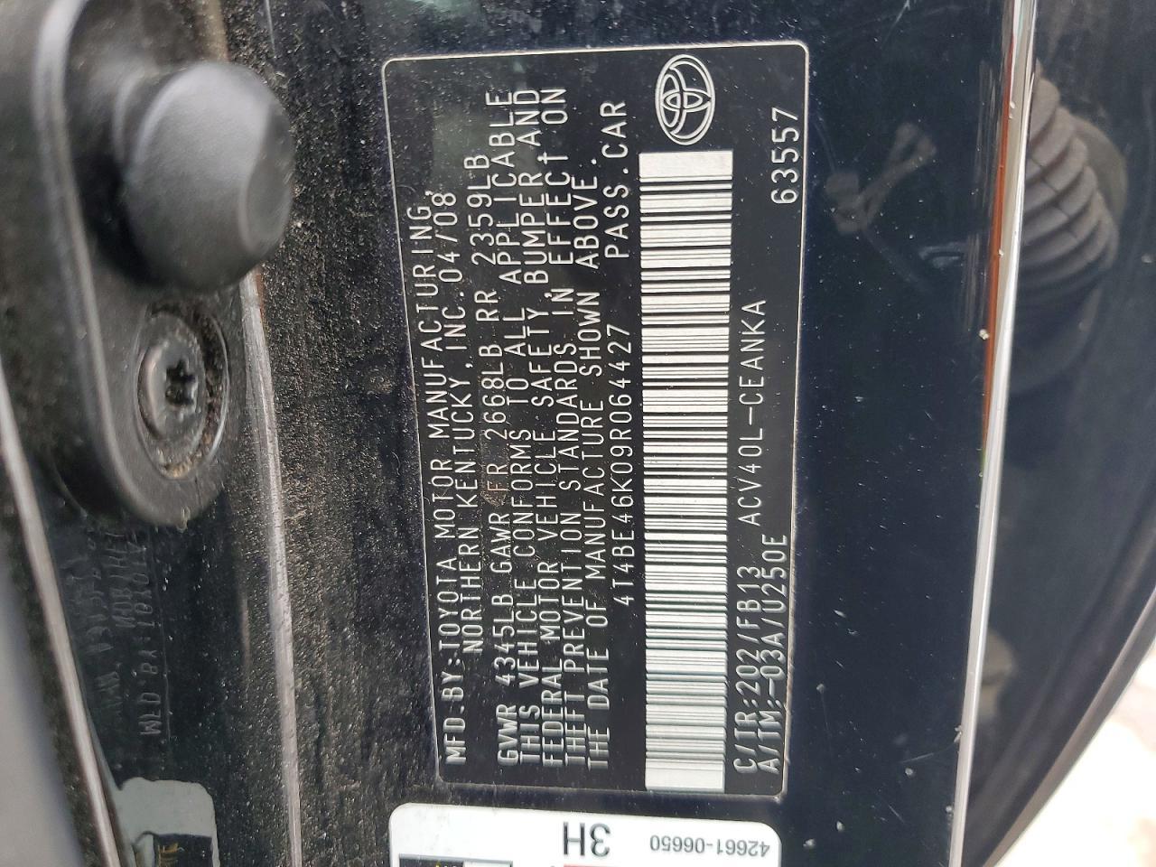 2009 TOYOTA CAMRY