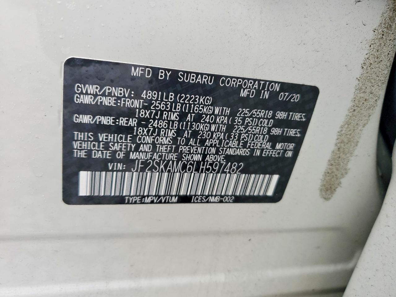 2020 SUBARU FORESTER