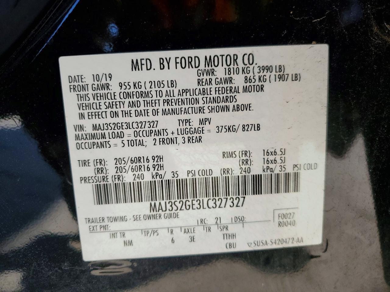 2020 FORD EcoSport
