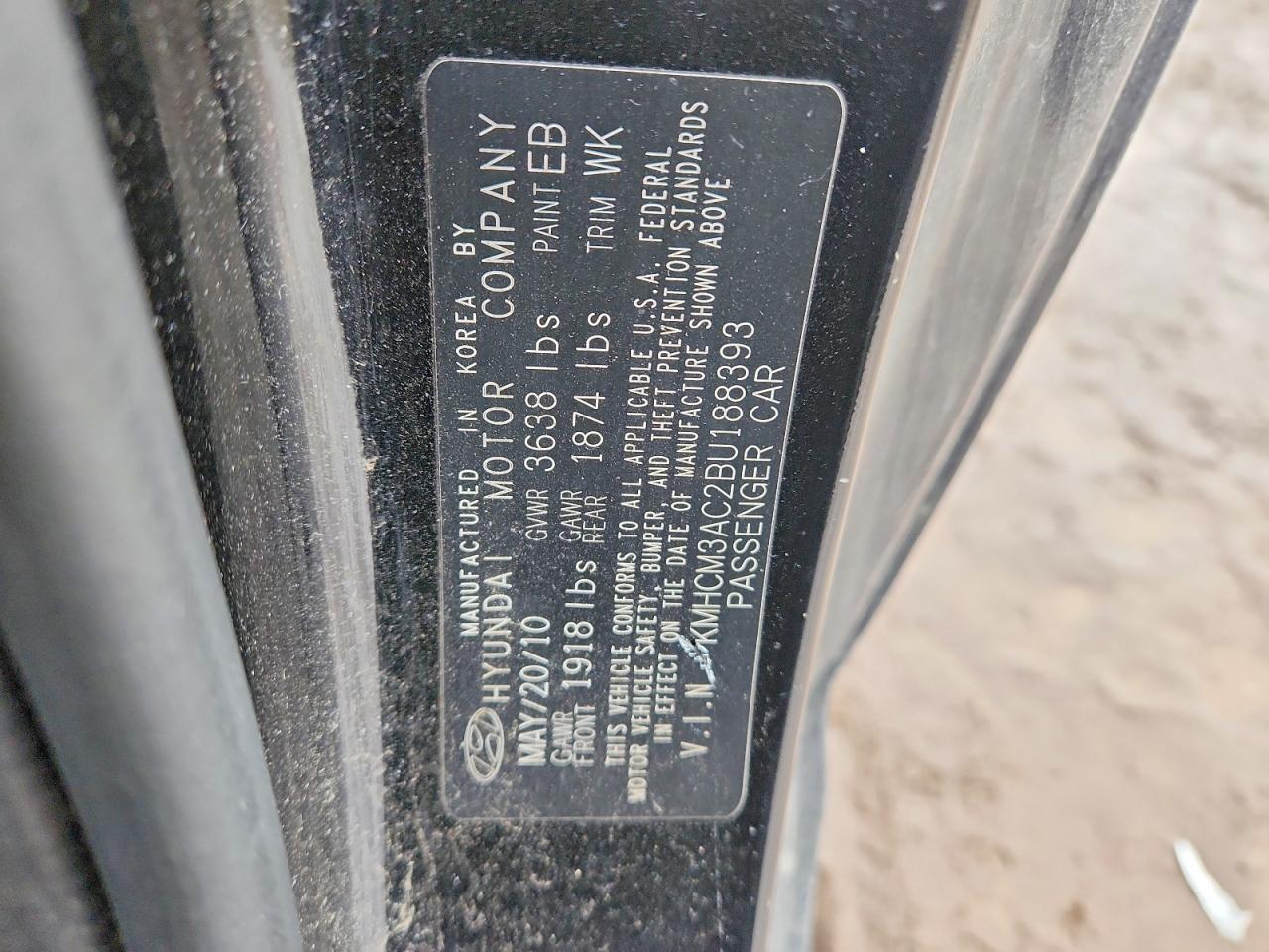 2011 HYUNDAI ACCENT