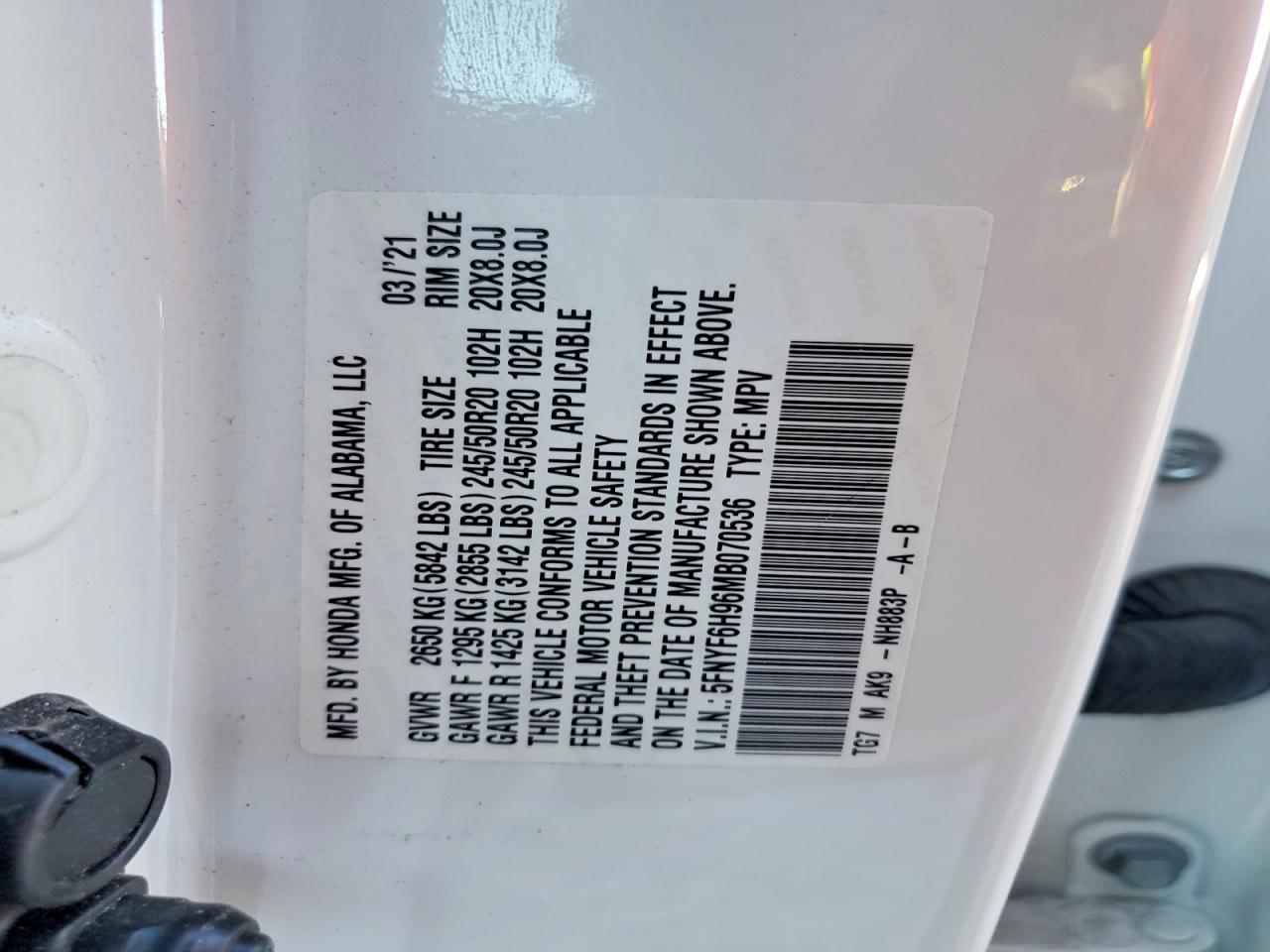 2021 HONDA PILOT