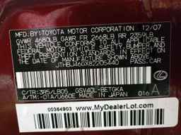 2008 LEXUS ES 350