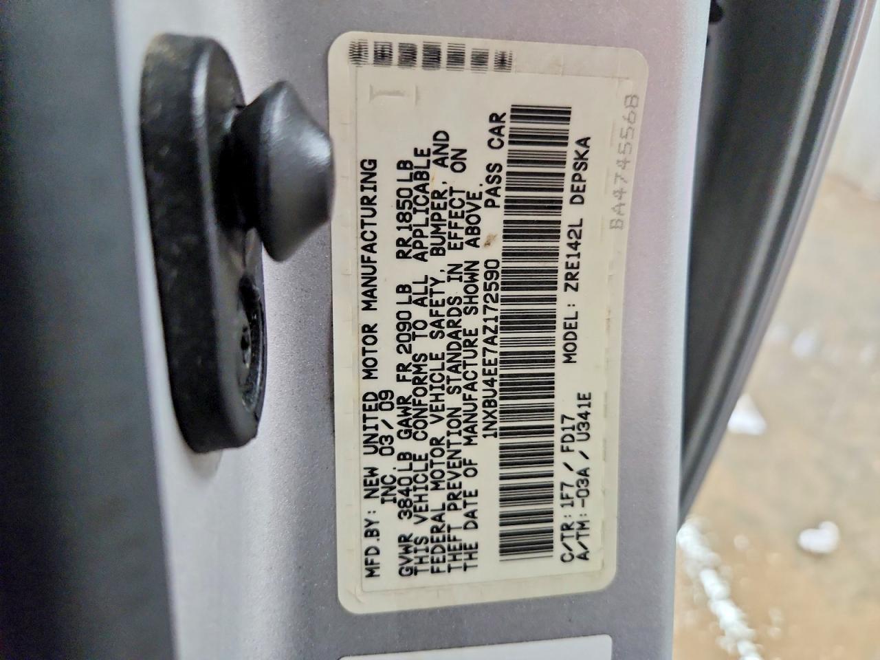 2010 TOYOTA COROLLA