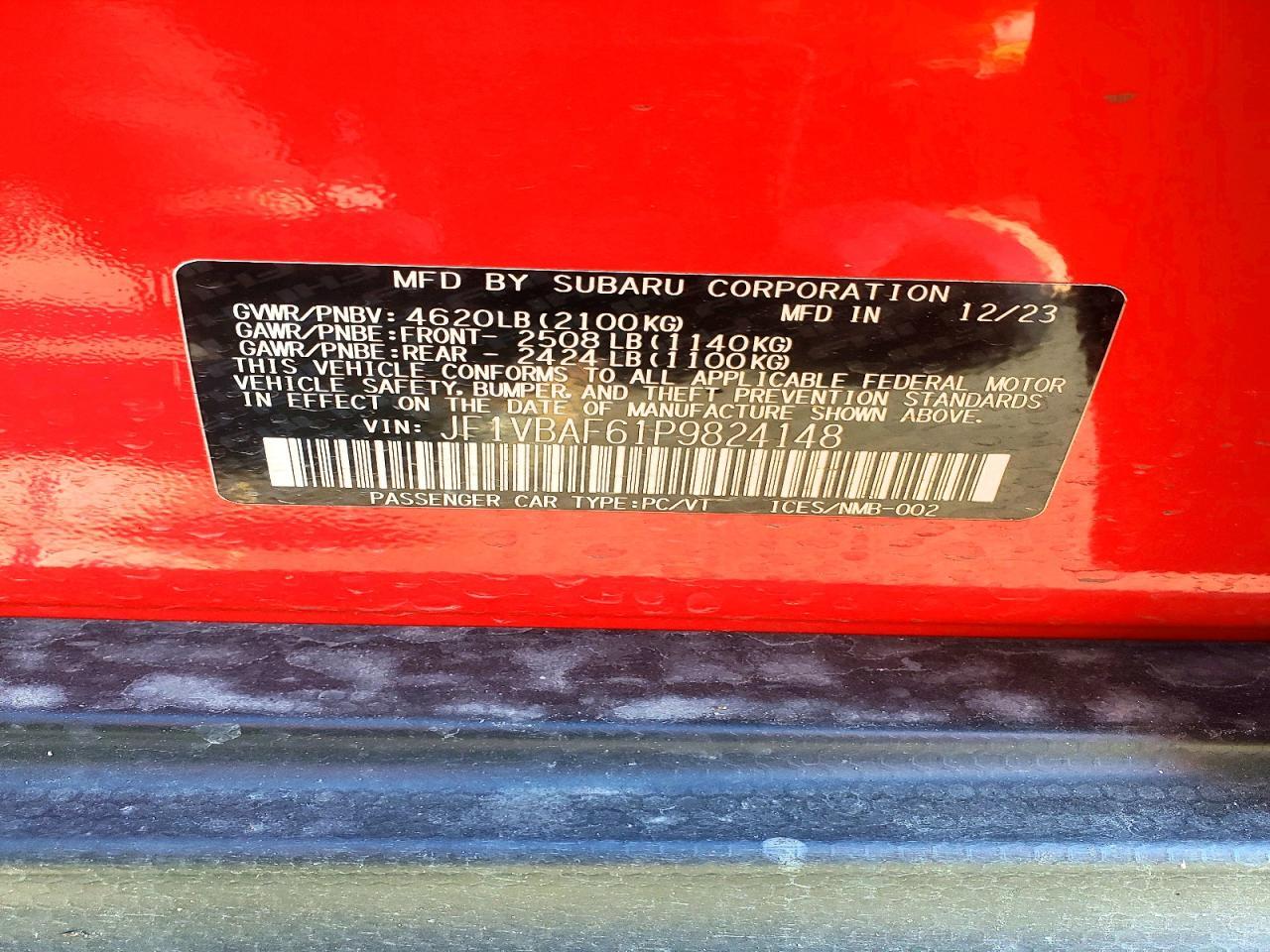 2023 SUBARU WRX