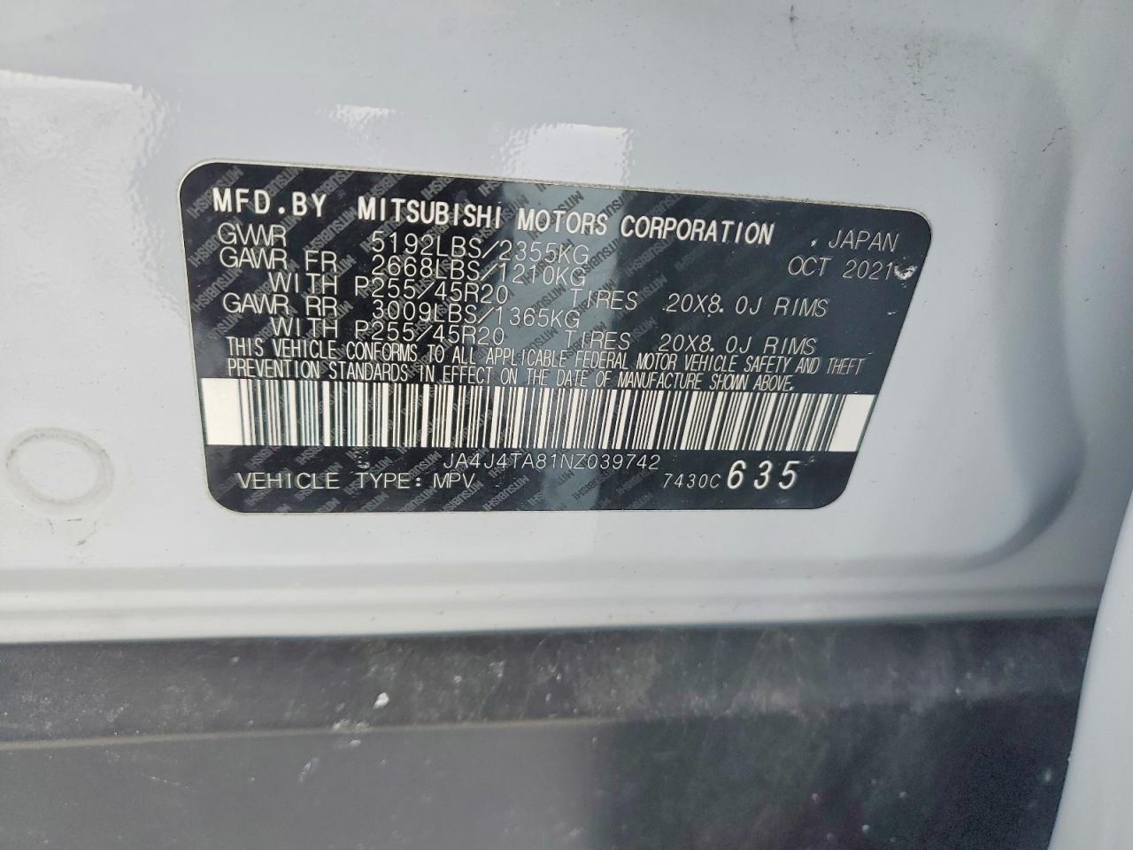 2022 MITSUBISHI outlander