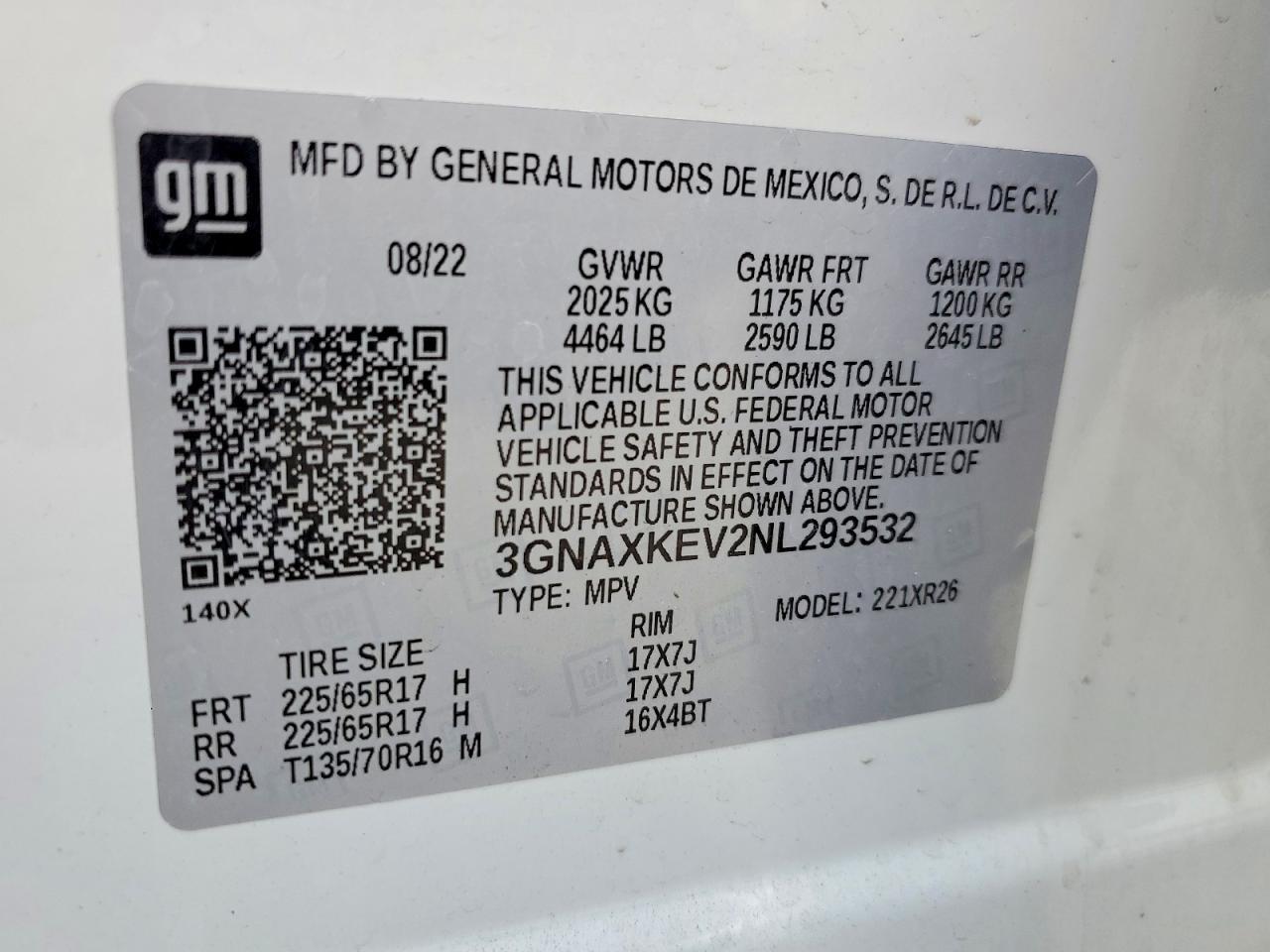 2022 CHEVROLET EQUINOX