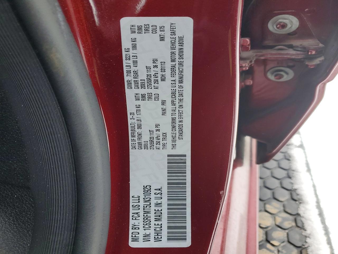 2020 RAM 1500