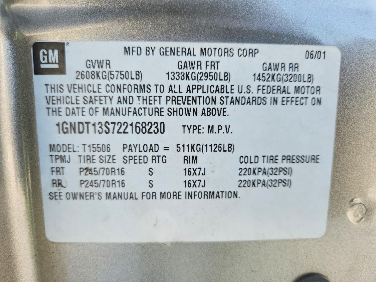 2002 CHEVROLET Trailblazer