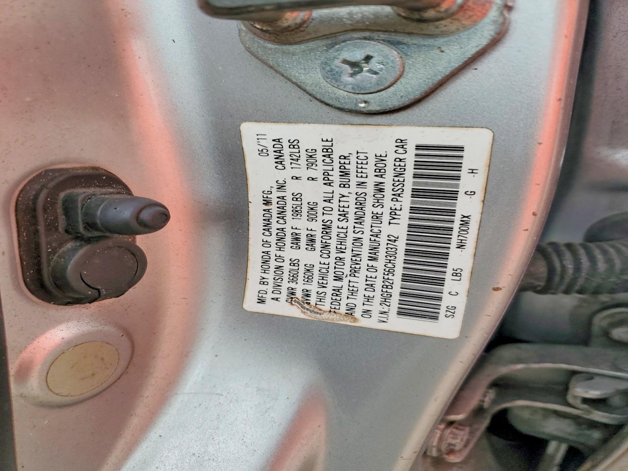 2012 HONDA CIVIC