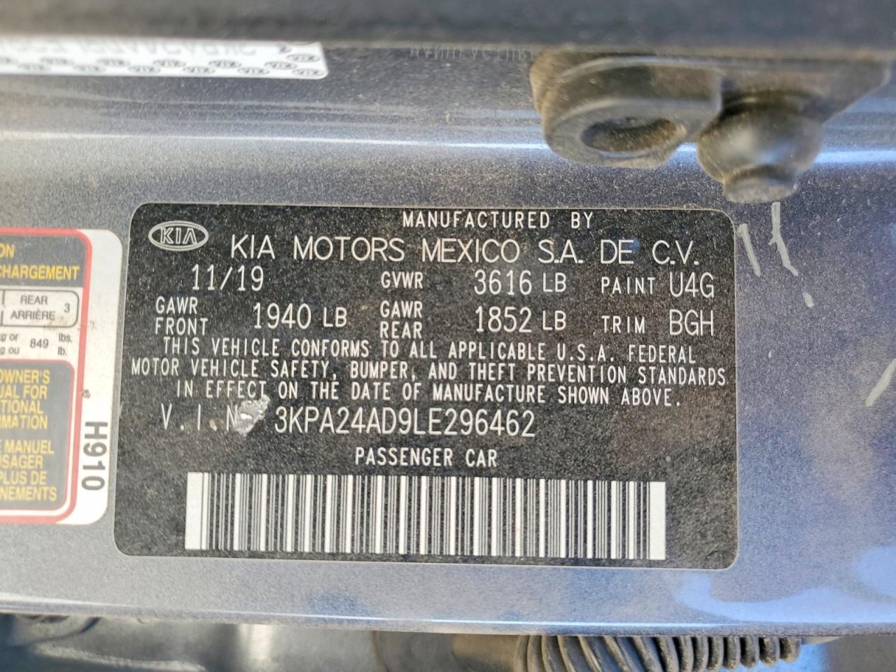 2020 KIA RIO