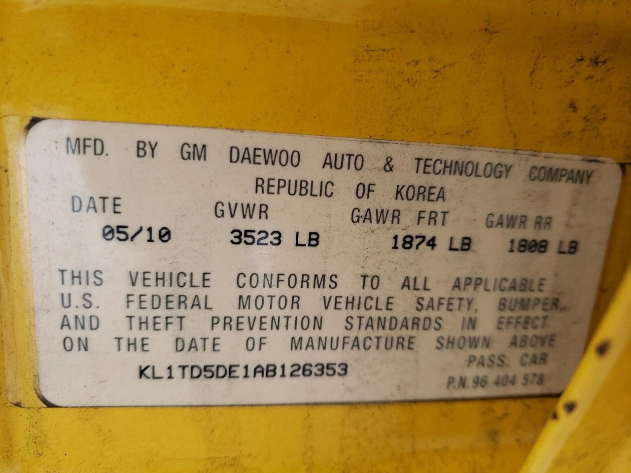 2010 CHEVROLET Aveo
