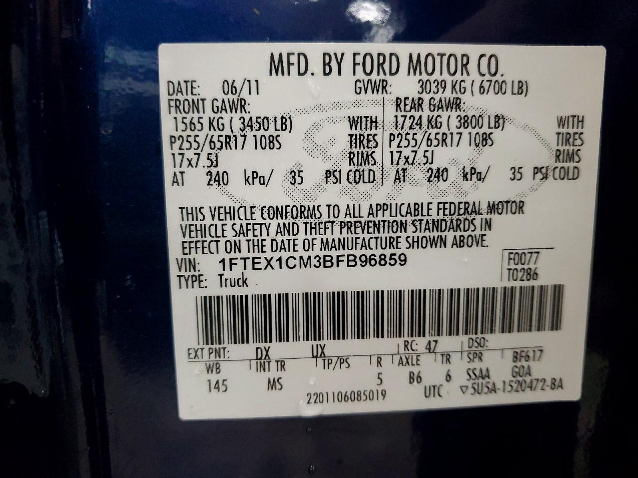 2011 FORD F-150