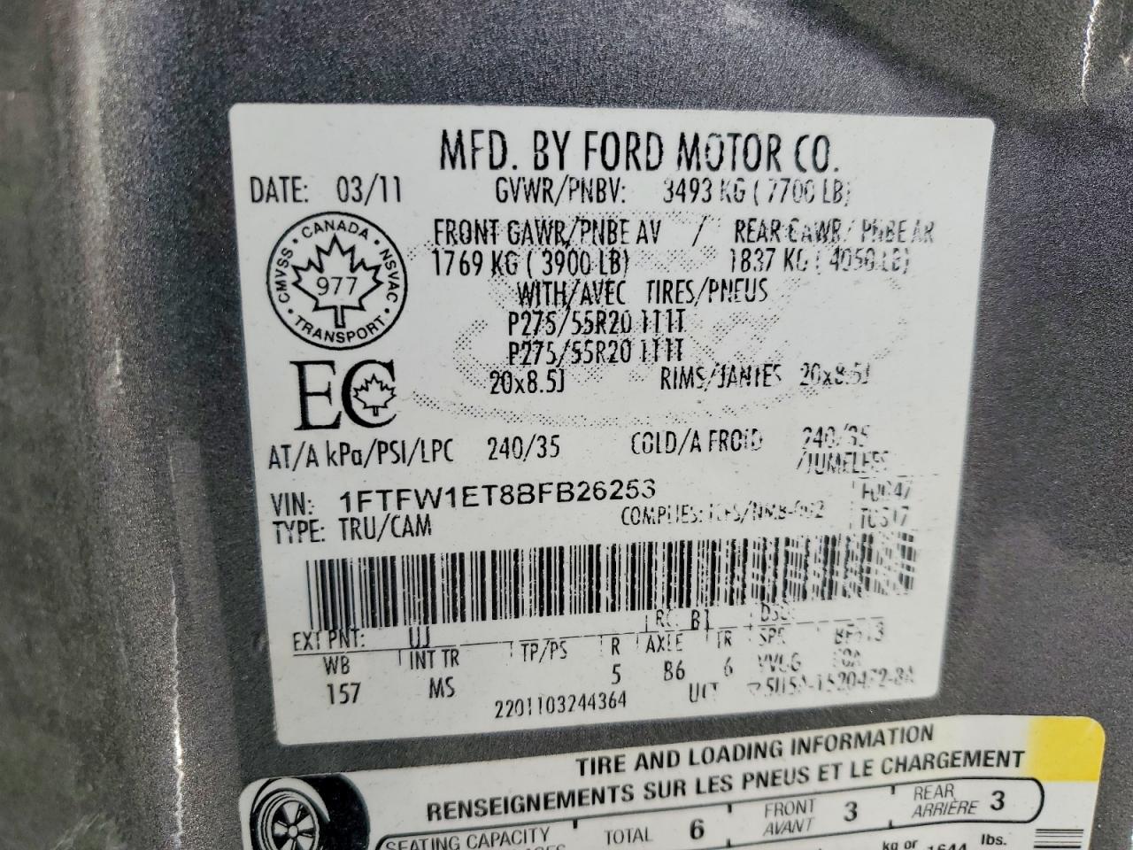 2011 FORD F-150