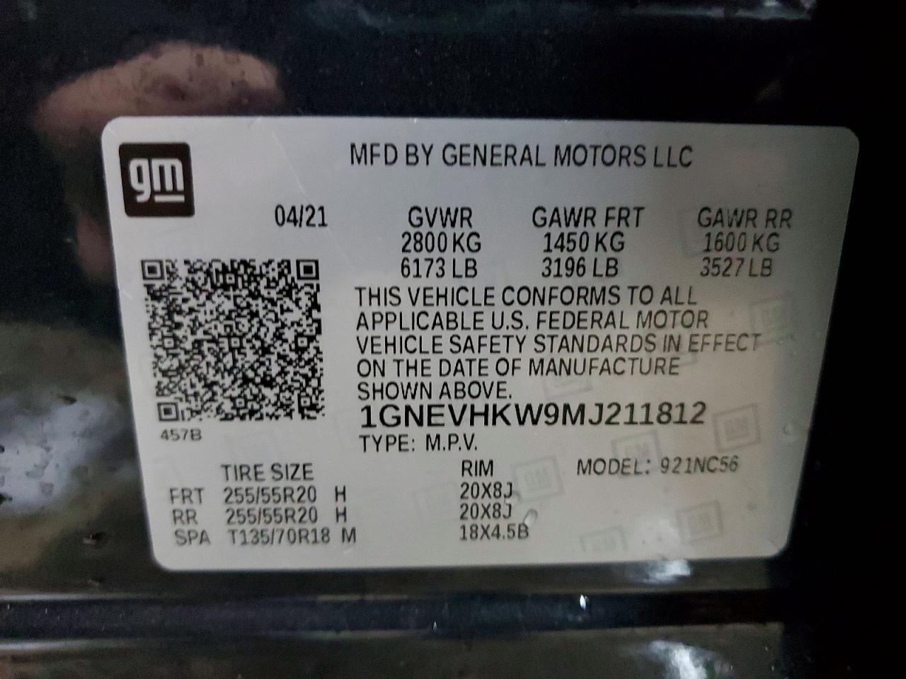 2021 CHEVROLET TRAVERSE