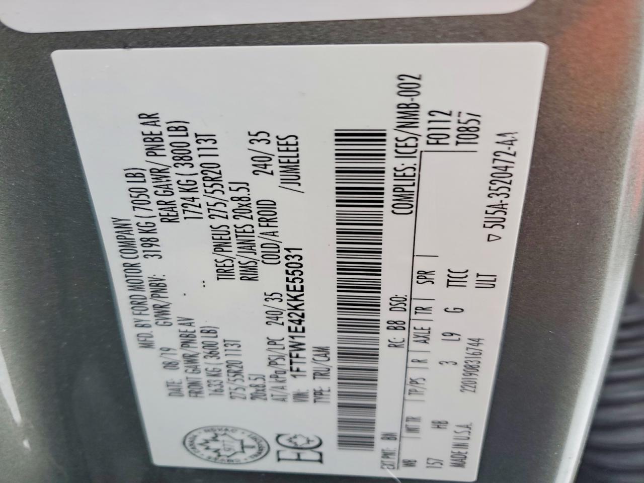2019 FORD F-150