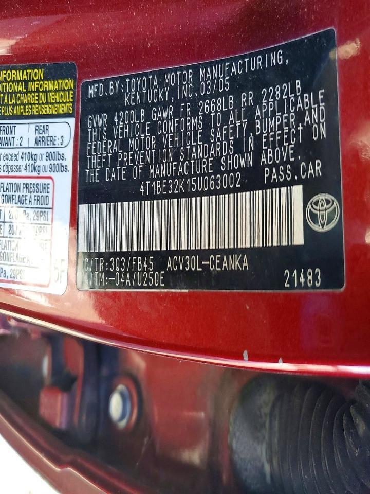 2005 TOYOTA CAMRY