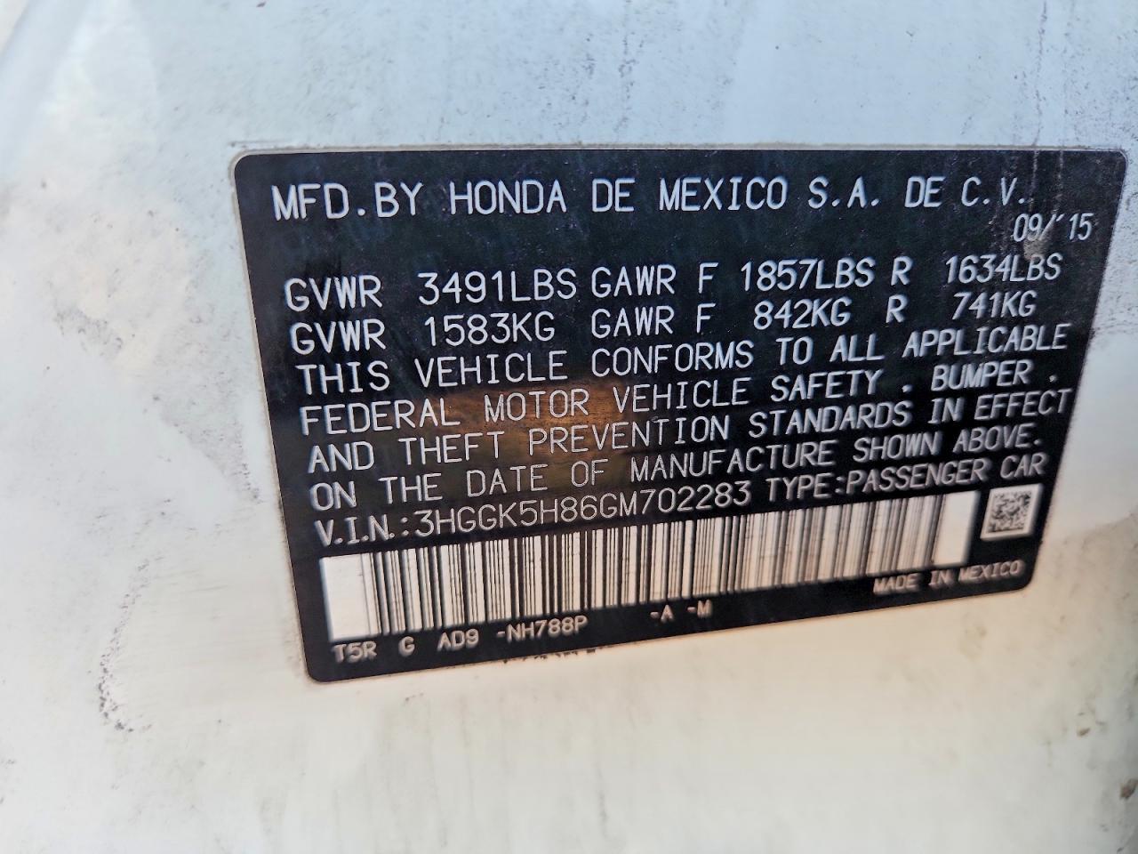 2016 HONDA FIT