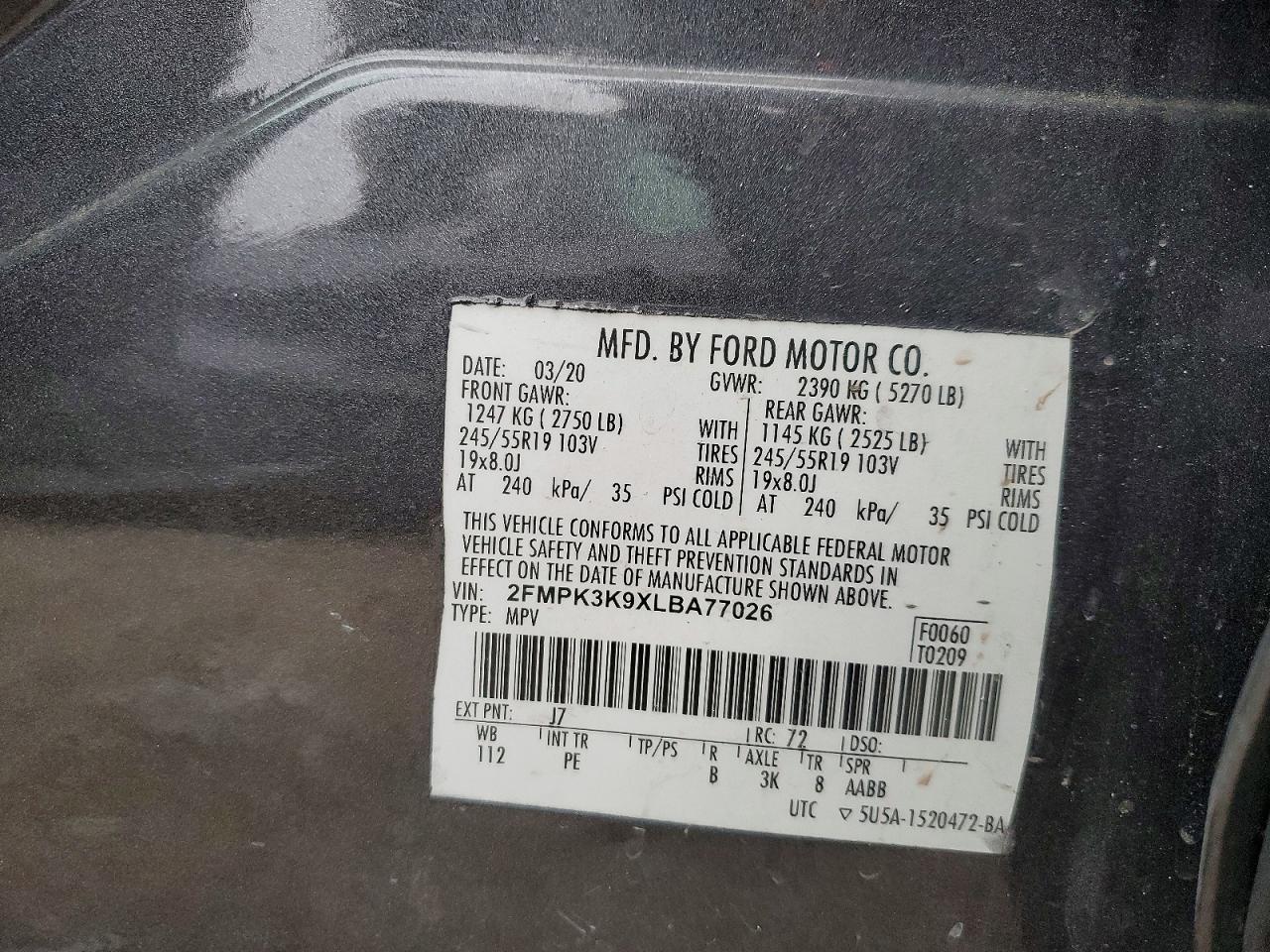 2020 FORD EDGE