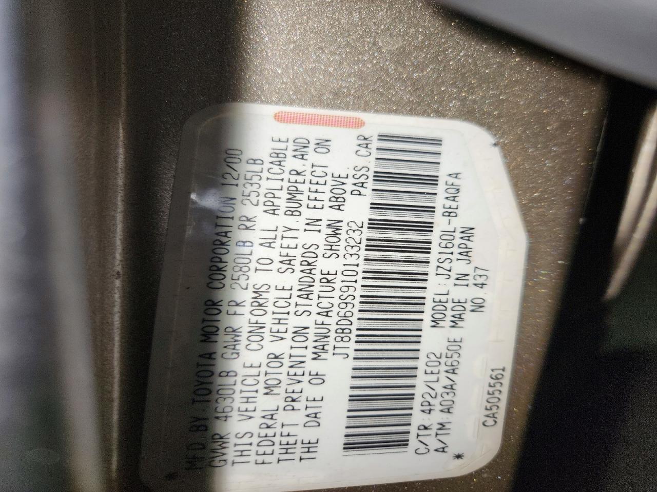 2001 LEXUS GS 300