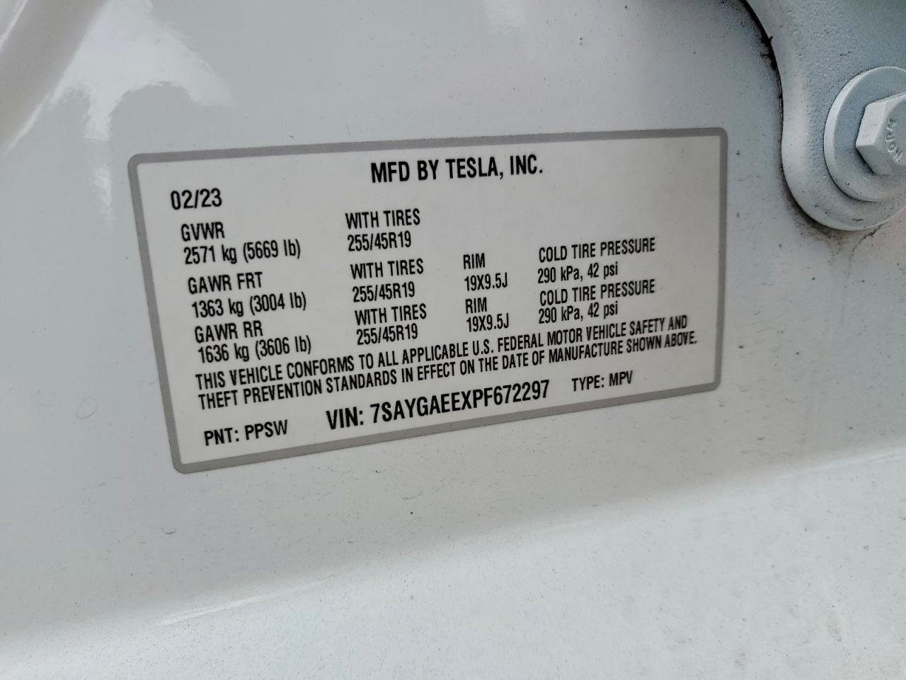 2023 TESLA MODEL Y