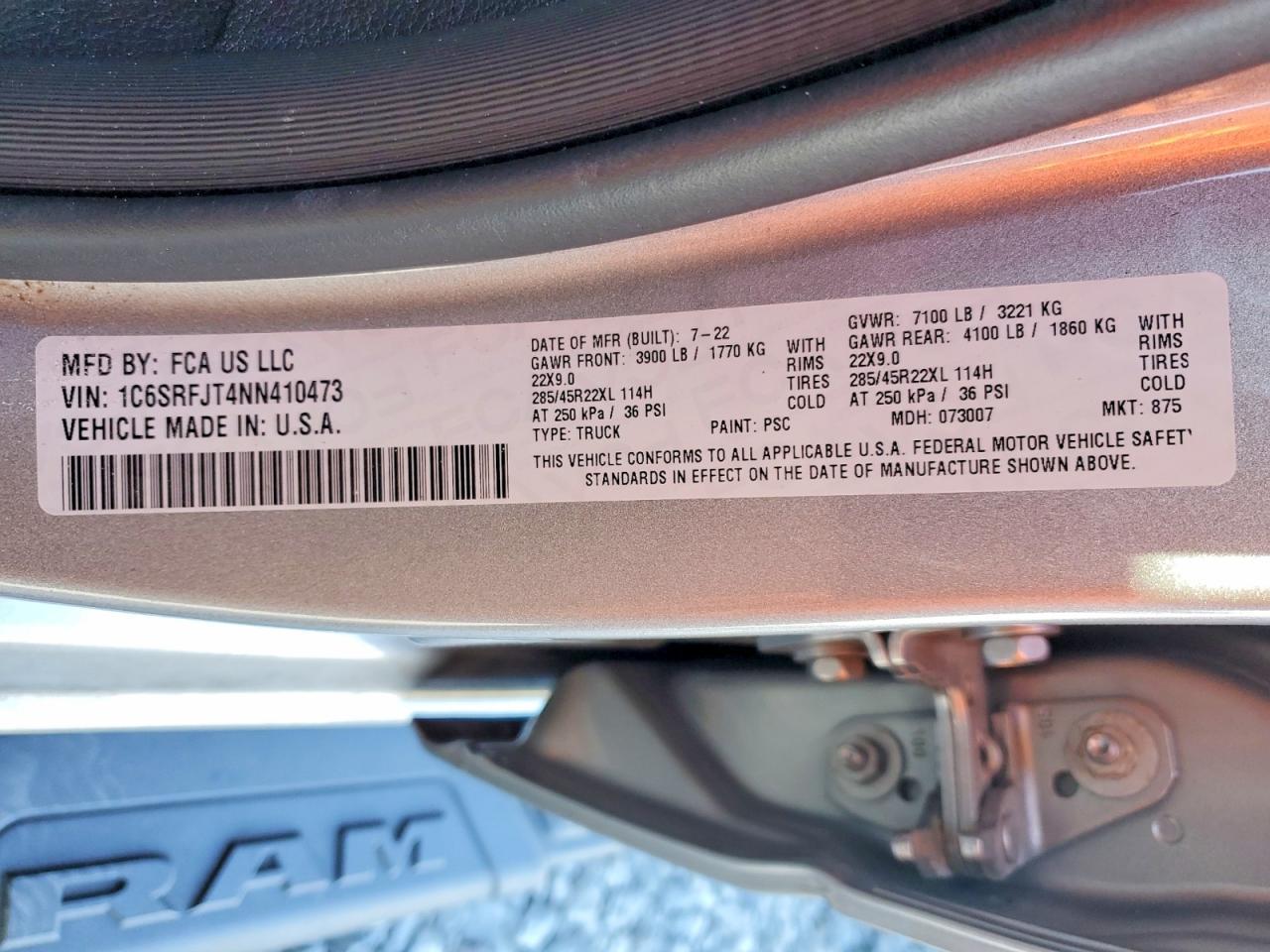 2022 RAM 1500
