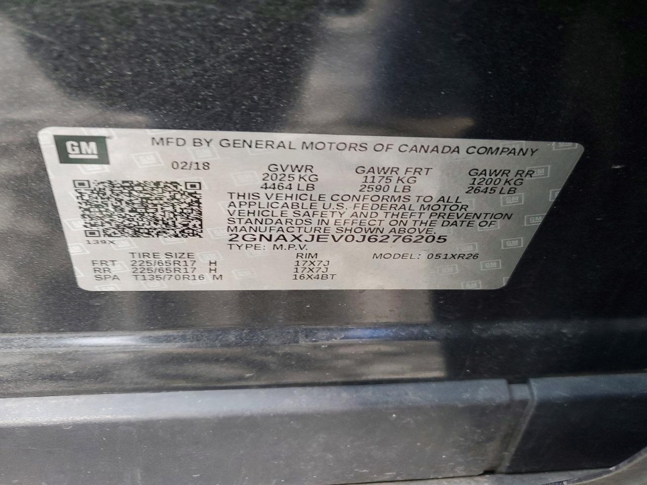 2018 CHEVROLET EQUINOX