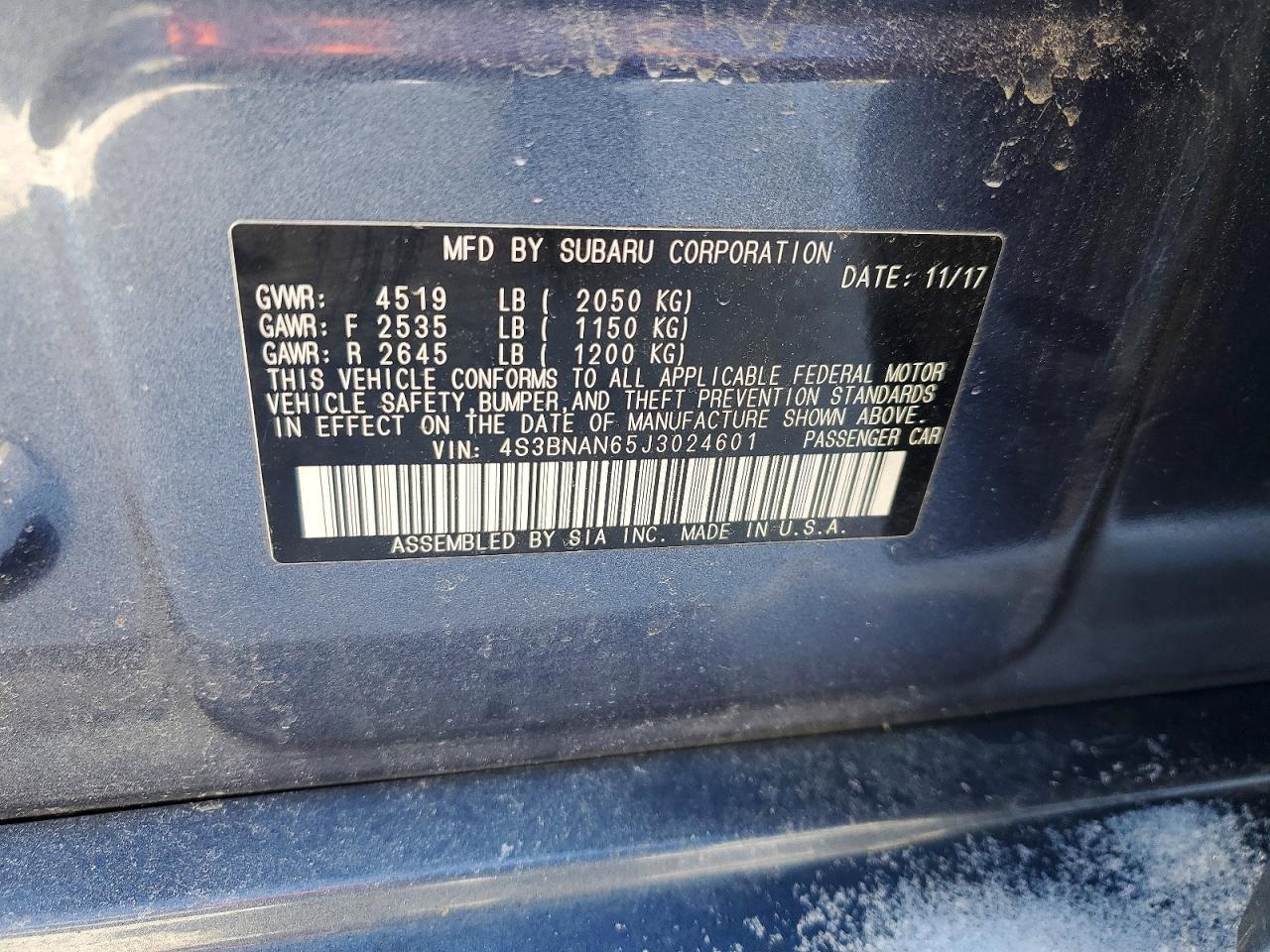 2018 SUBARU Legacy