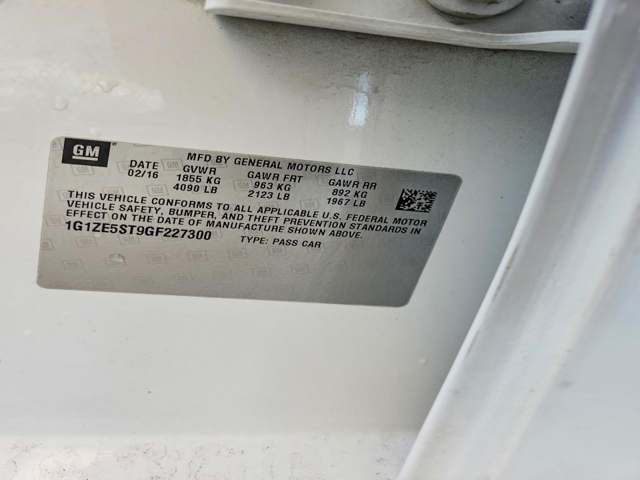 2016 CHEVROLET Malibu Limited
