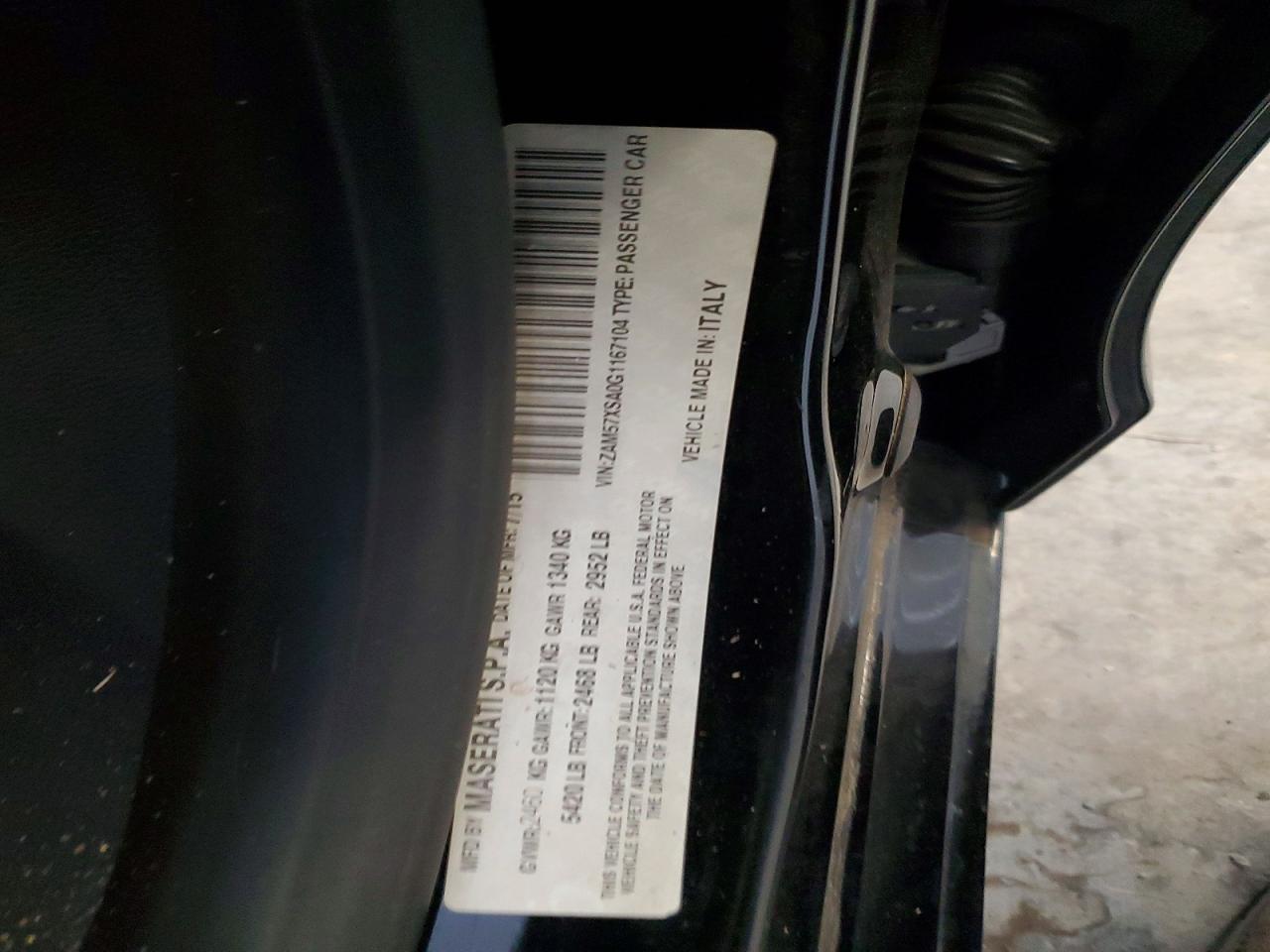 2016 MASERATI Ghibli