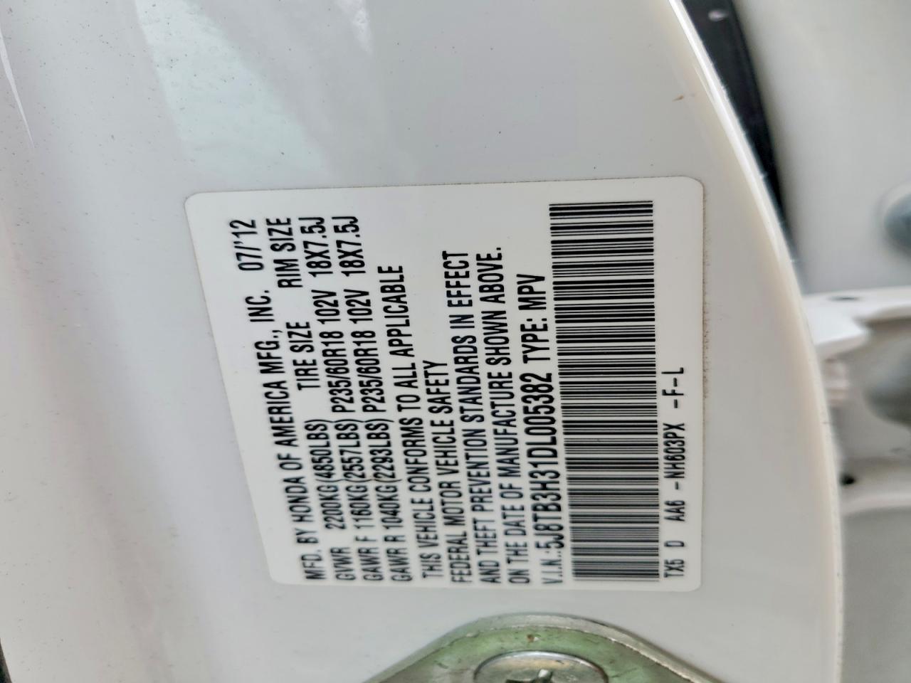 2013 ACURA RDX