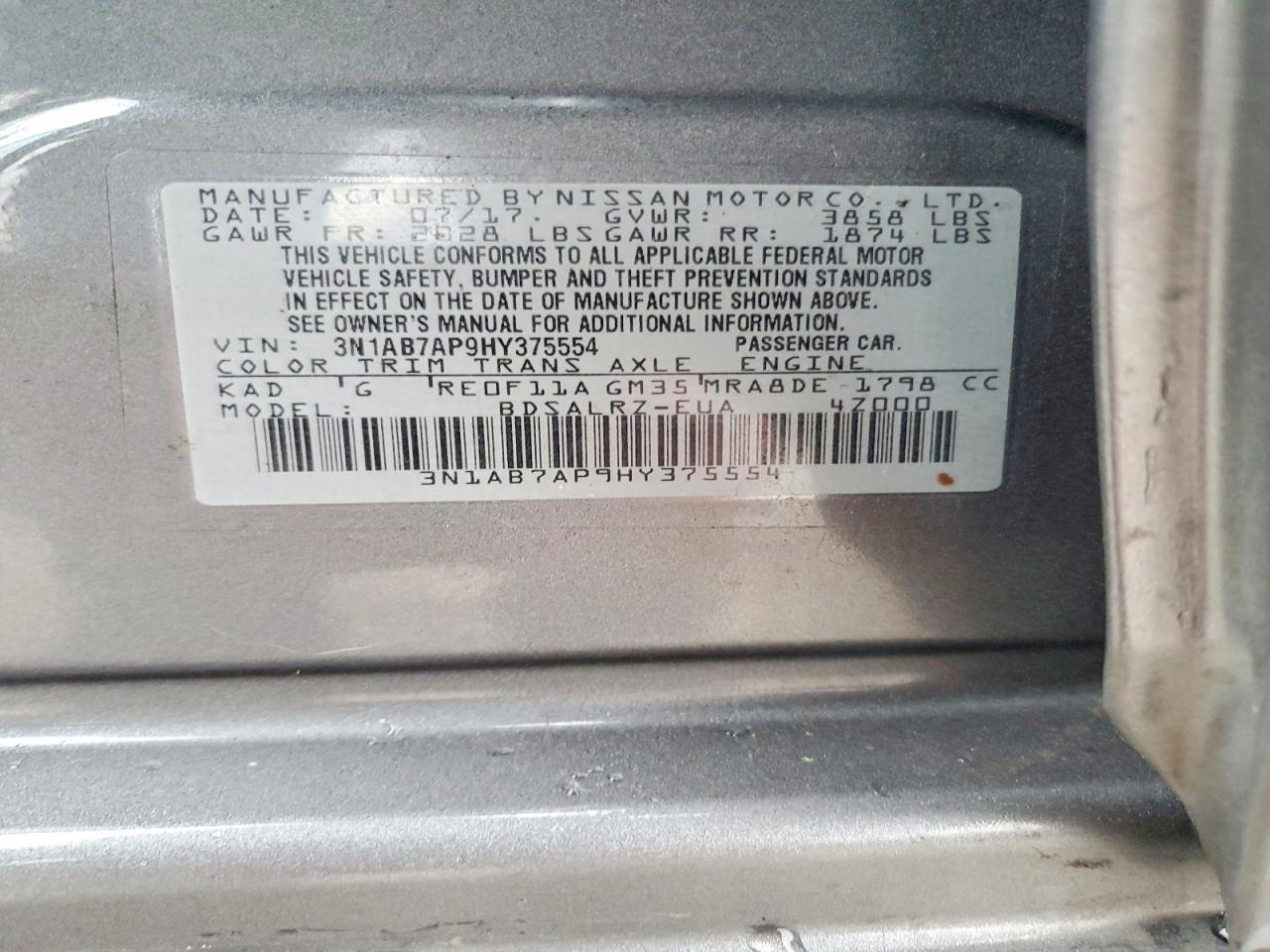 2017 NISSAN SENTRA