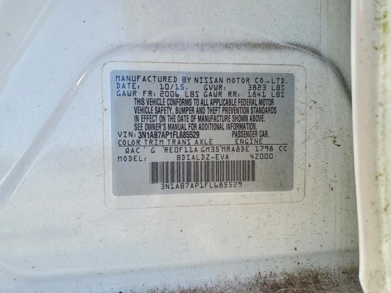 2015 NISSAN SENTRA