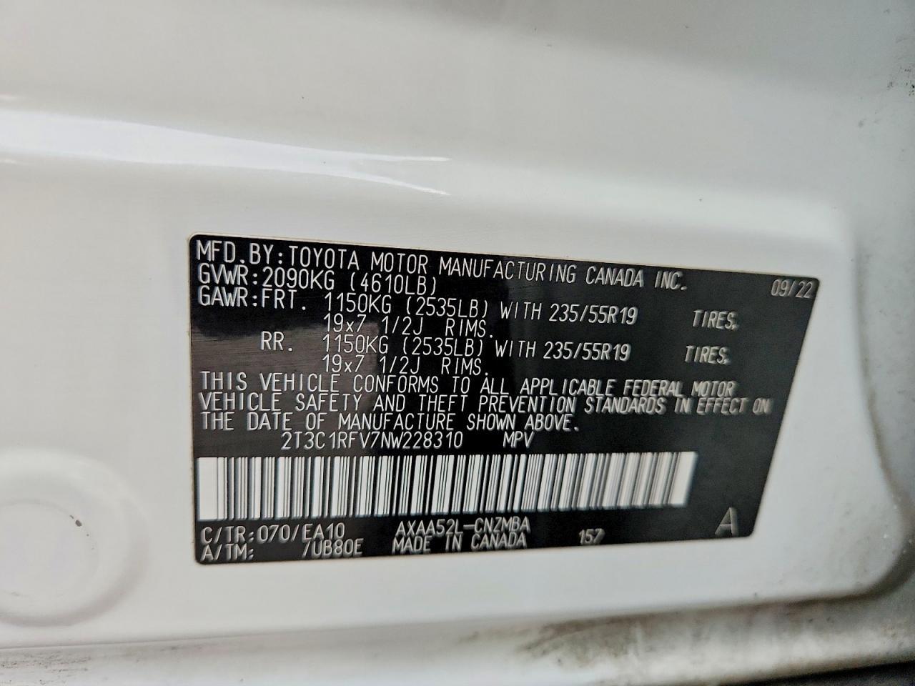 2022 TOYOTA RAV4