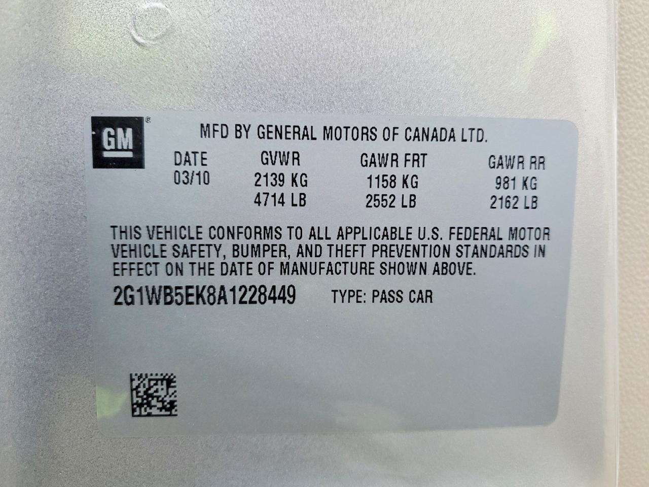 2010 CHEVROLET IMPALA