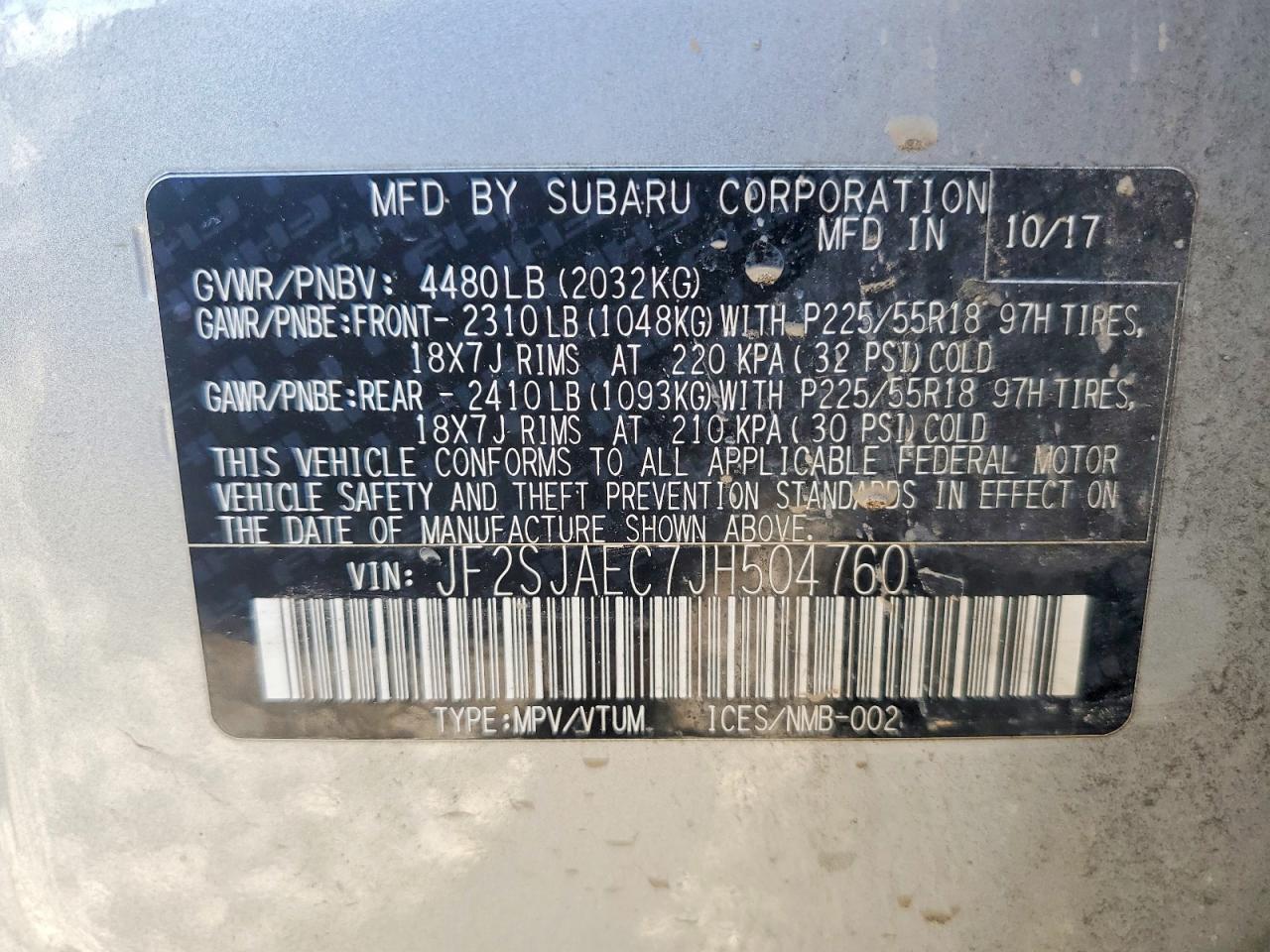 2018 SUBARU FORESTER