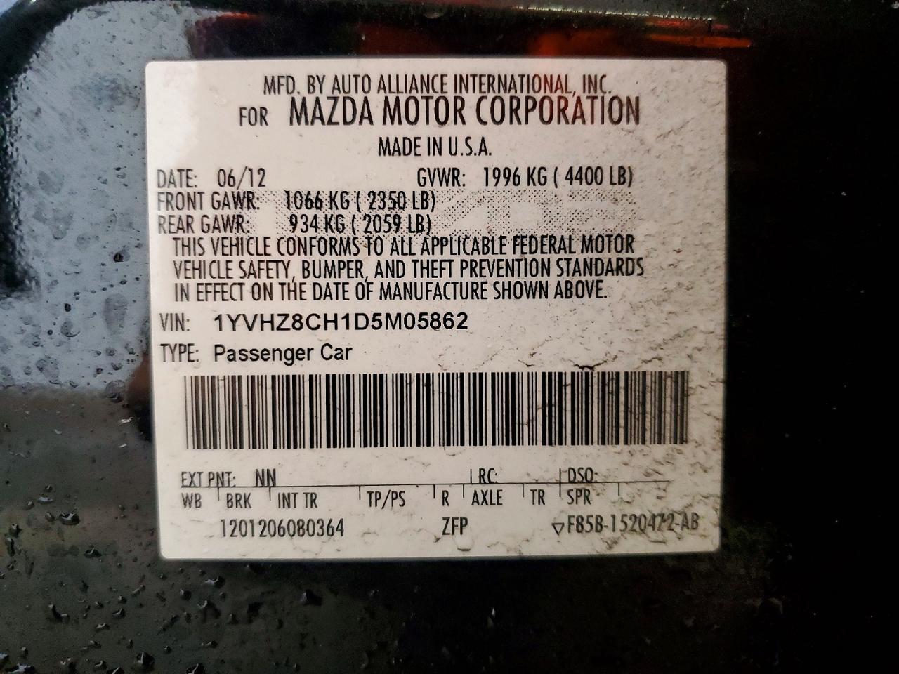 2013 MAZDA 6