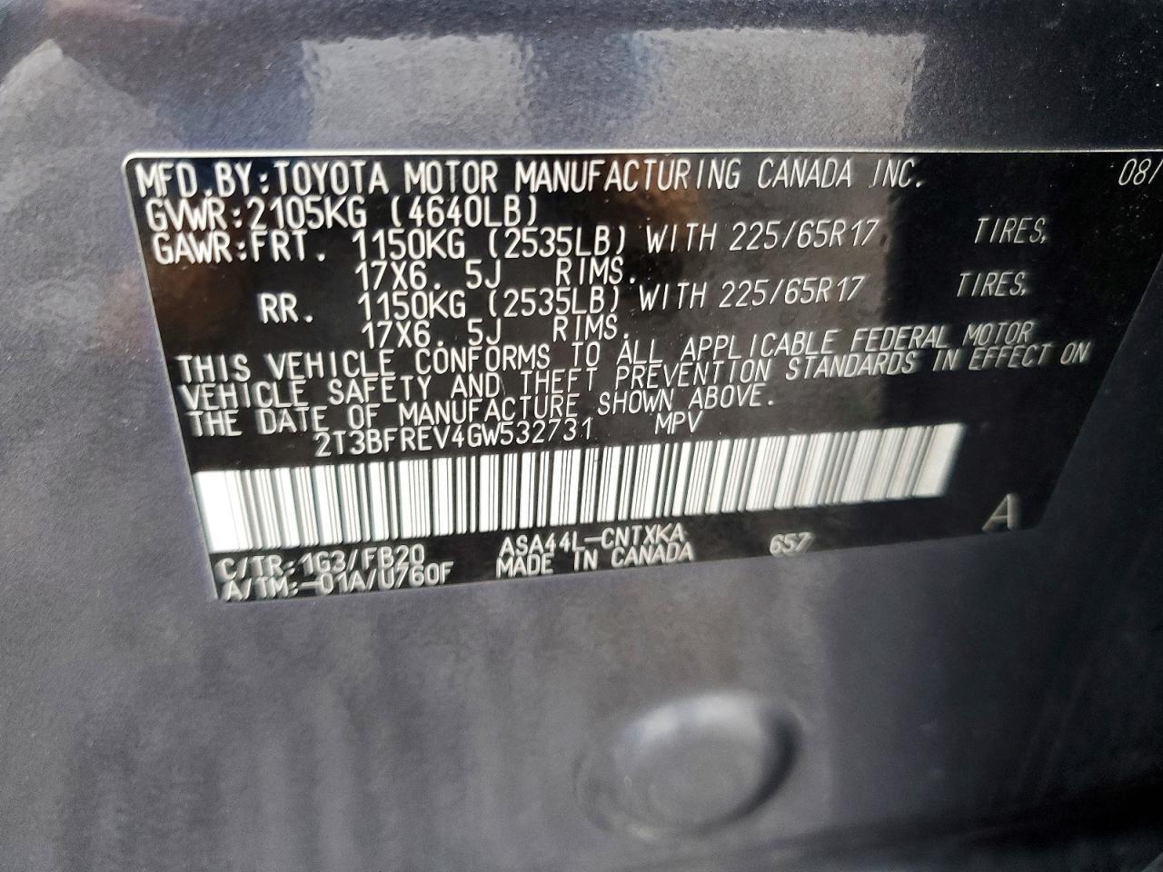 2016 TOYOTA RAV4