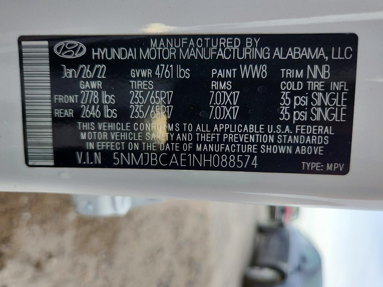 2022 HYUNDAI TUCSON