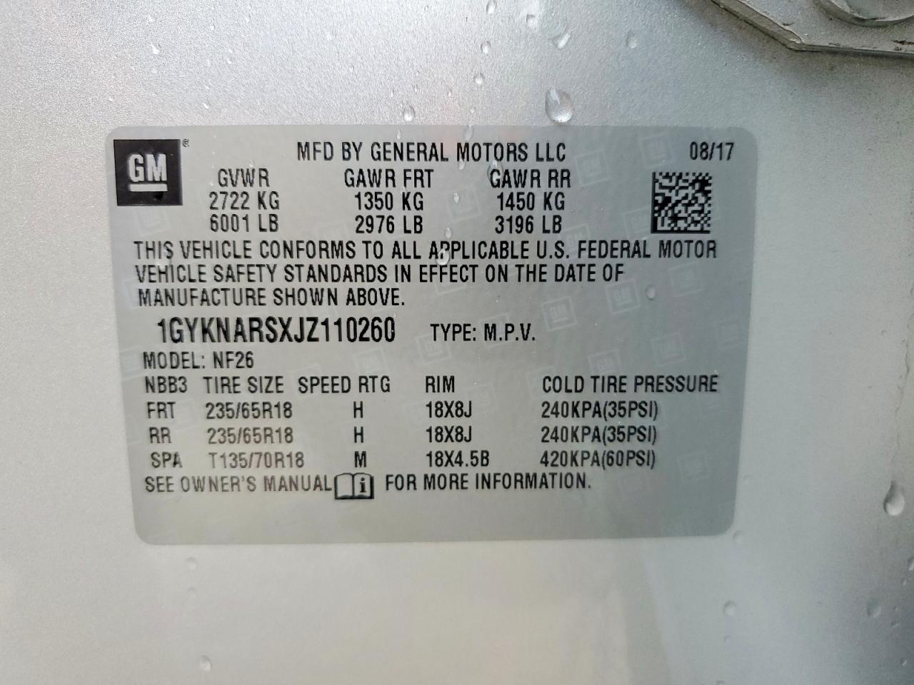 2018 CADILLAC XT5