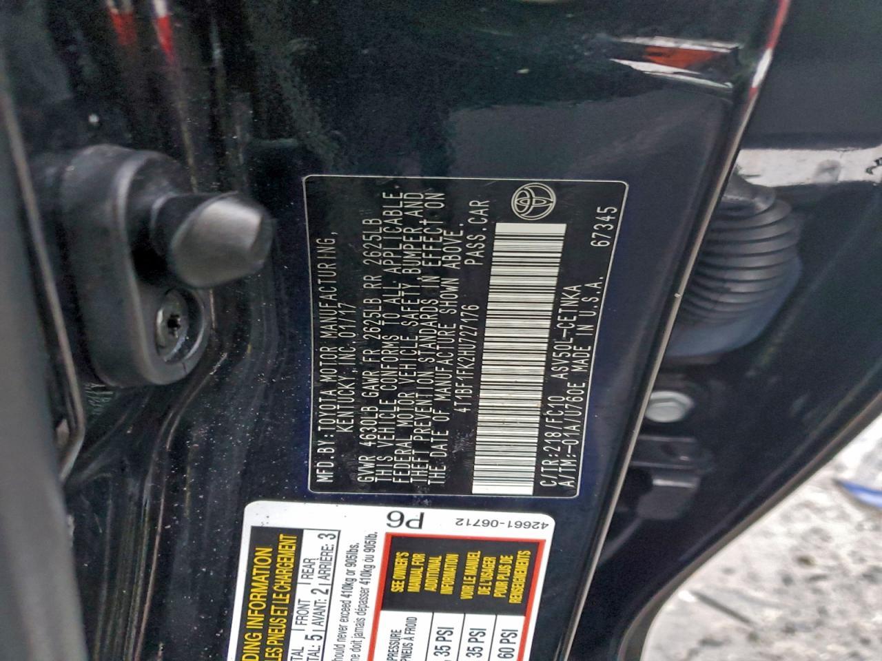 2017 TOYOTA CAMRY