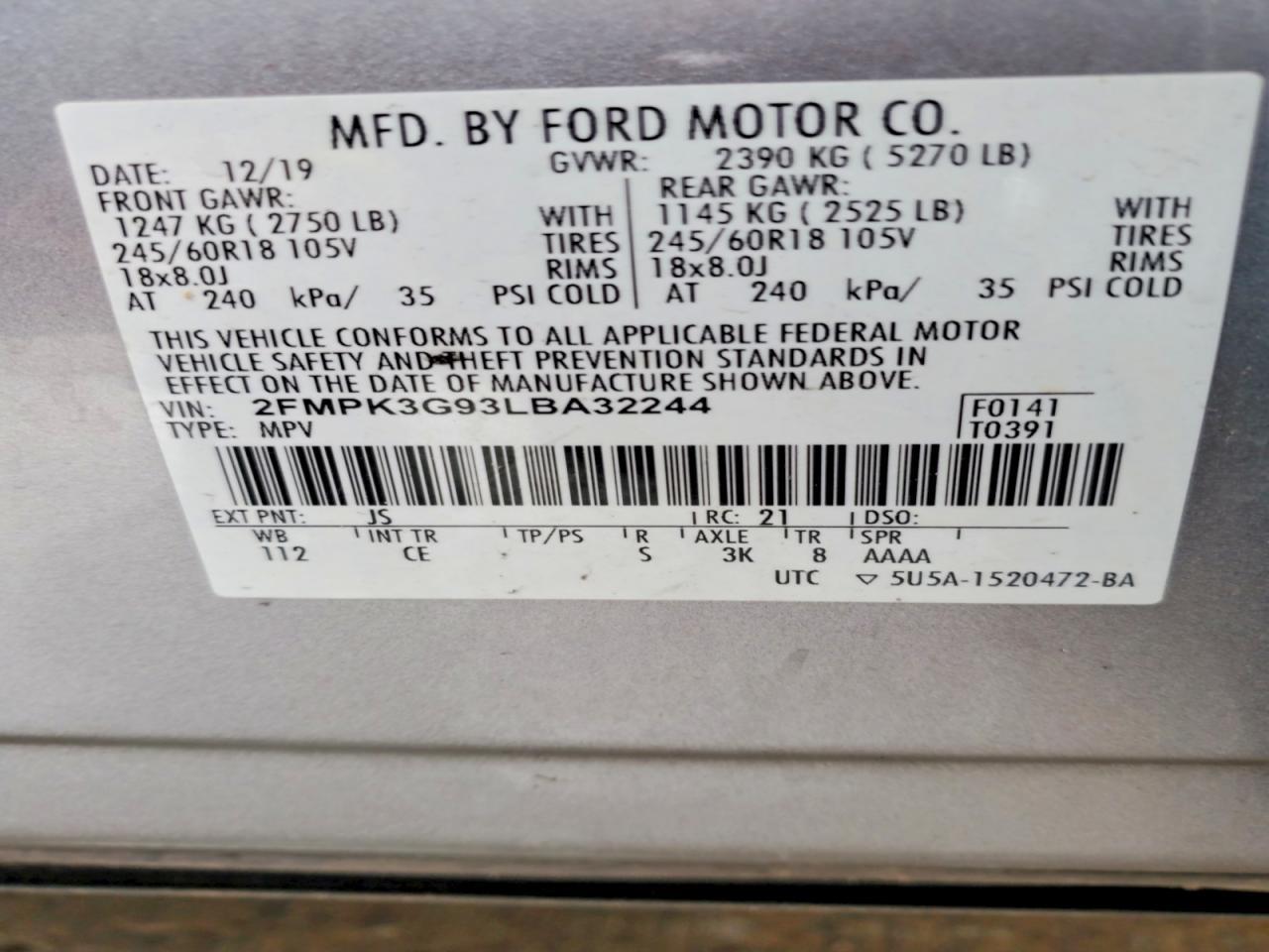2020 FORD EDGE