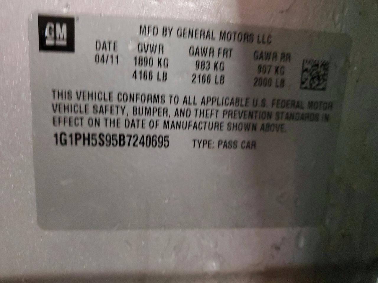 2011 CHEVROLET CRUZE