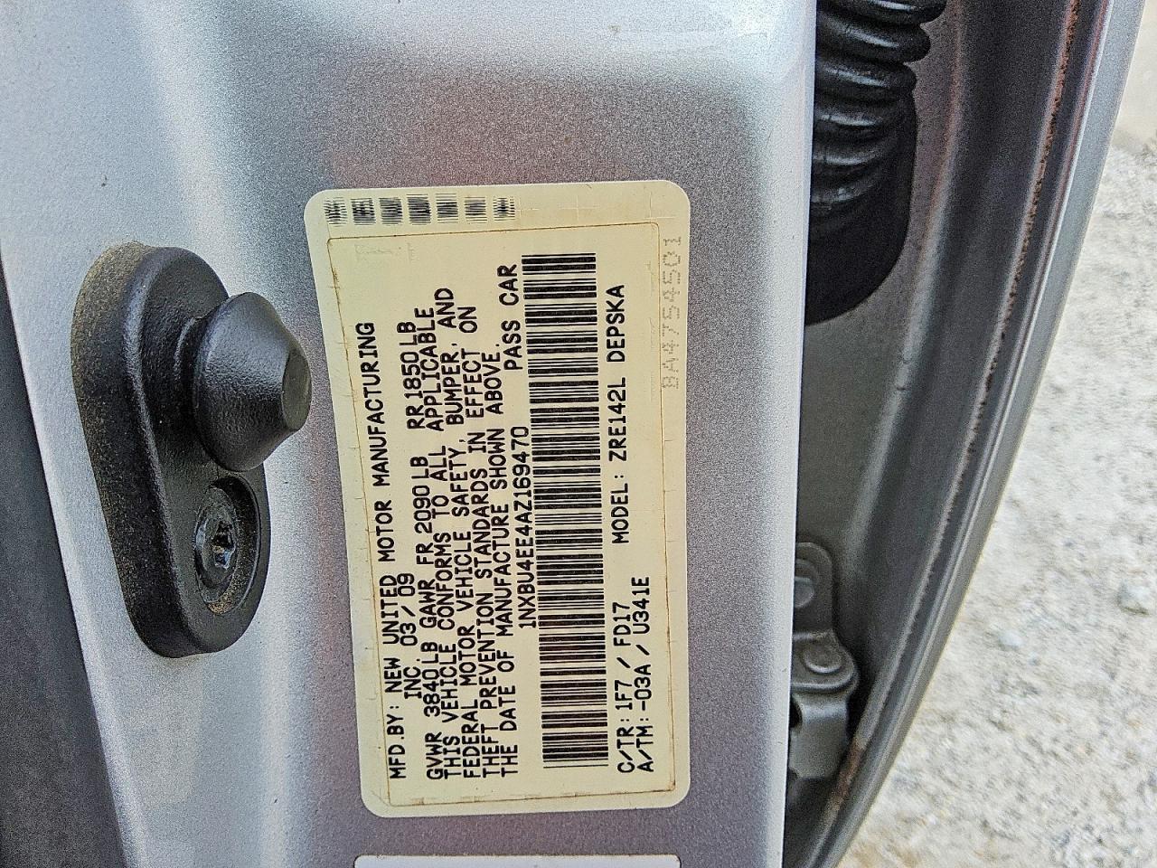 2010 TOYOTA COROLLA